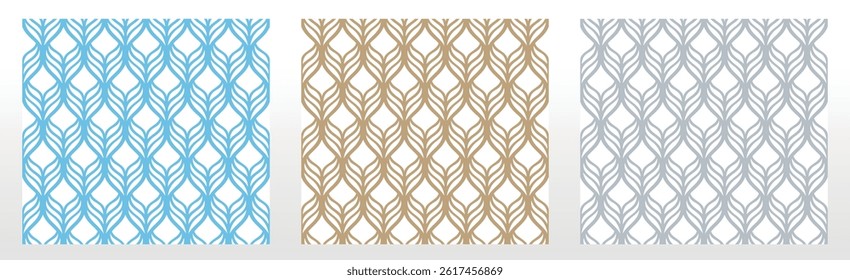 Set of abstract geometric patterns. Seamless vector backgrounds. Colored ornaments Graphic modern patterns Simple lattice graphic design