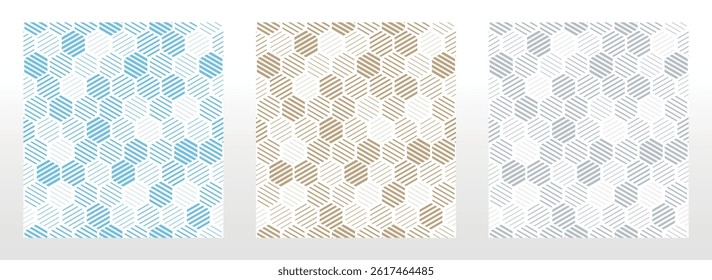 Set of abstract geometric patterns. Seamless vector backgrounds. Colored ornaments Graphic modern patterns Simple lattice graphic design