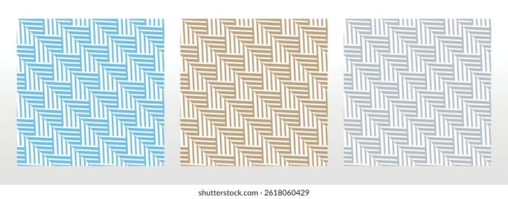 Set of abstract geometric patterns. Seamless vector backgrounds. Colored ornaments Graphic modern patterns Simple lattice graphic design