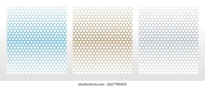 Conjunto de padrões geométricos abstratos. Planos de fundo vetoriais perfeitos. Ornamentos coloridos Padrões gráficos modernos Design gráfico simples reticulado