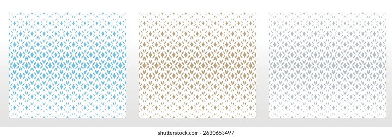 Set of abstract geometric patterns. Seamless vector backgrounds. Colored ornaments Graphic modern patterns Simple lattice graphic design