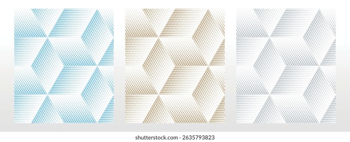Set of abstract geometric patterns. Seamless vector backgrounds. Colored ornaments Graphic modern patterns Simple lattice graphic design