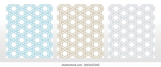Set of abstract geometric patterns. Seamless vector backgrounds. Colored ornaments Graphic modern patterns Simple lattice graphic design