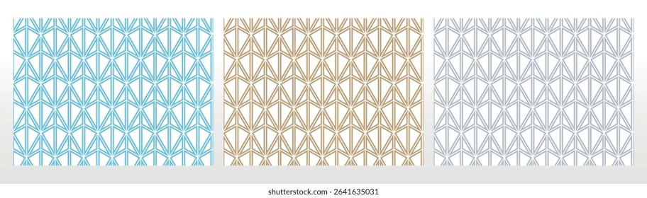 Set of abstract geometric patterns. Seamless vector backgrounds. Colored ornaments Graphic modern patterns Simple lattice graphic design