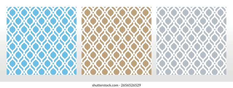 Conjunto de padrões geométricos abstratos. Planos de fundo vetoriais perfeitos. Ornamentos coloridos Padrões gráficos modernos Design gráfico simples reticulado