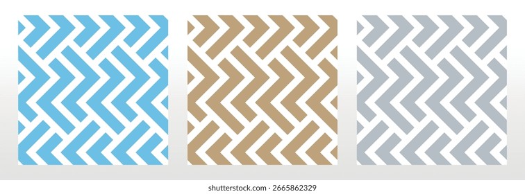 Conjunto de padrões geométricos abstratos. Planos de fundo vetoriais perfeitos. Ornamentos coloridos Padrões gráficos modernos Design gráfico simples reticulado