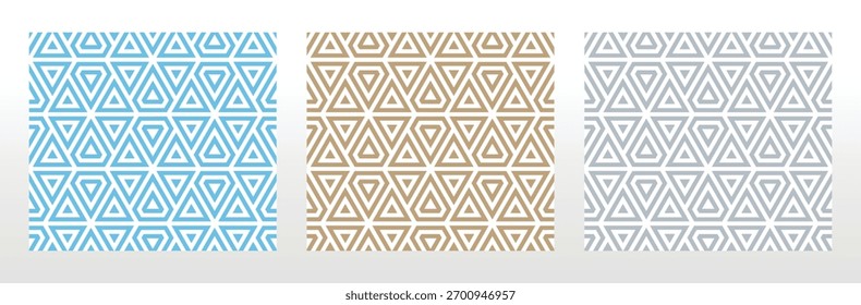 Set of abstract geometric patterns. Seamless vector backgrounds. Colored ornaments Graphic modern patterns Simple lattice graphic design