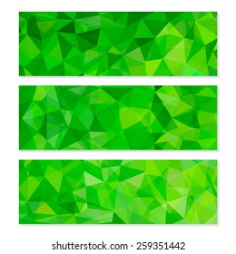 Set of Abstract Geometric Polygonal Backgrounds. Vector Illustration.