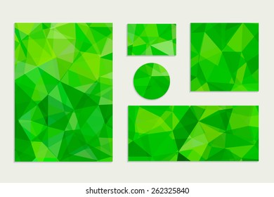 Set of Abstract Geometric Polygonal Backgrounds. Vector Illustration.