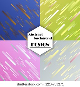 Set of abstract geometric seamless color background, vector illustration.