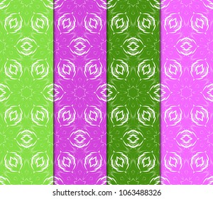 Set of abstract geometric seamless pattern. Color Background, Texture for design, Interior, Print. Vector illustration.