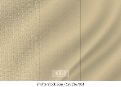   Set of abstract geometric seamless pattern traditional with silk fabric texture. Background design for decorative,wallpaper,clothing, wrapping.Vector illustration.Eps10