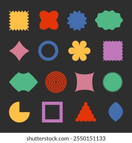 Set of abstract geometric shapes