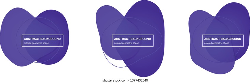 Set of abstract geometric shapes background teplates in Purple-Heart, Daisy-Bush colors for banners, flyers, websites, brochures etc.