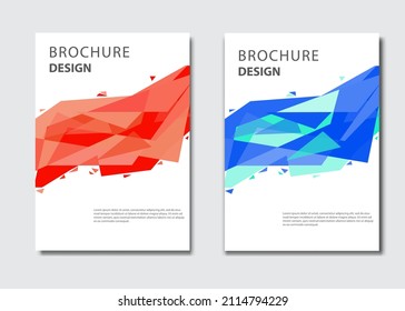Conjunto de formas geométricas abstractas cubrir el fondo del folleto.Eps10 Vector