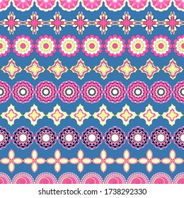 Conjunto de formas geométricas abstractas, flores decorativas y elementos de diseño para la decoración. Ilustración del vector