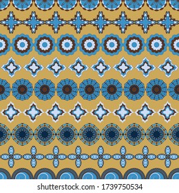 Set of abstract geometric shapes, decorative flowers and design elements for decoration. Vector illustration