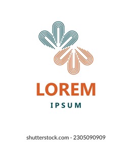 set of abstract geometric shapes, design elements, in multi color isolated on white background.