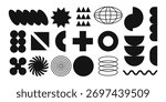 Set of Abstract Geometric Shapes and Element