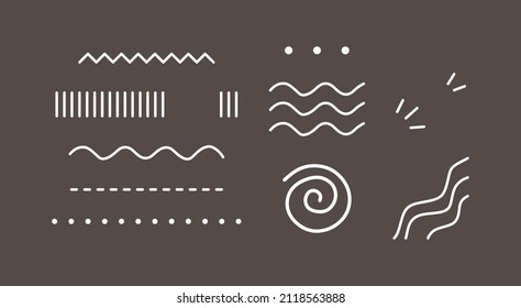 A set of abstract geometric shapes in free form.