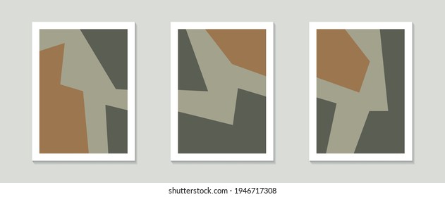 Set of abstract geometric shapes poster, Abstract contemporary collage of geometric shapes in a modern trendy style, Perfect shapes vector for prints, cover, packaging, wall art, social media
