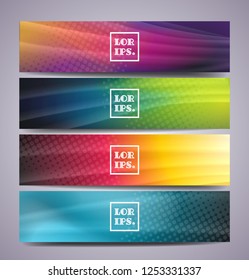 Set of abstract geometric shapes, retro design  for brochure, banner, flyer and poster,flat style. 