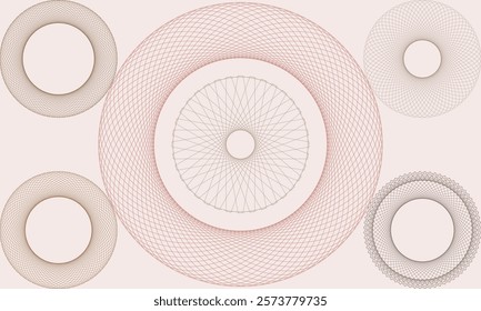 Set of Abstract geometric shapes trending futuristic line design elements, infographic shapes. Vector illustration.