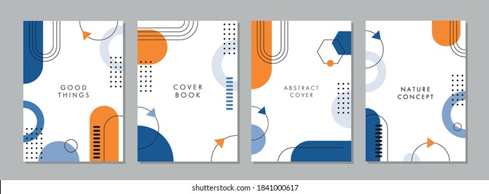 Set of abstract geometric templates. Universal cover Designs for Annual Report, Brochures, Flyers, Presentations, Leaflet, Magazine.