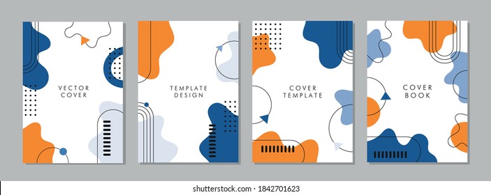 Set of abstract geometric templates. Universal cover Designs for Annual Report, Brochures, Flyers, Presentations, Leaflet, Magazine.