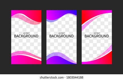Conjunto de plantillas geométricas abstractas para aplicaciones web. Elementos de diseño gráfico con ondas