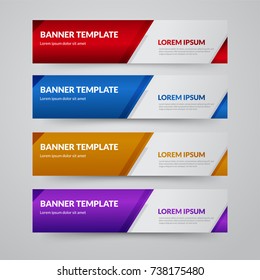 set of abstract geometric vector banner use for print