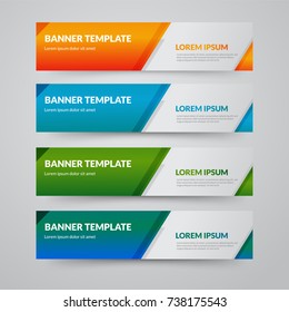 set of abstract geometric vector banner use for print 