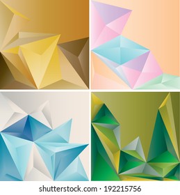 Set of abstract geometrical background