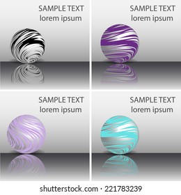 Set of abstract geometrical background. Logo design. Vector illustration.