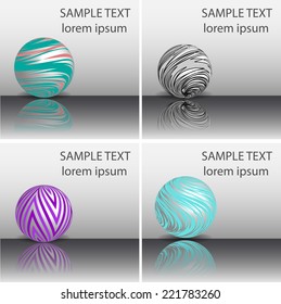 Set of abstract geometrical background. Logo design. Vector illustration.