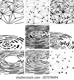 Set of abstract geometrical backgrounds 