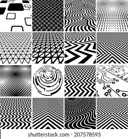 Set of abstract geometrical backgrounds 