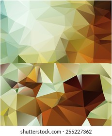 Set of abstract geometrical backgrounds consisting of multicolored triangular polygons