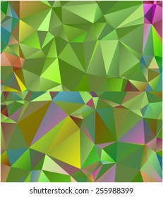 Set of abstract geometrical backgrounds consisting of multicolored triangular polygons