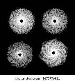 set abstract geometrical circular line multiple space ring background and wallpaper