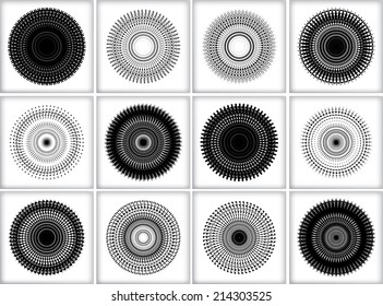Set of abstract geometrical shape 
