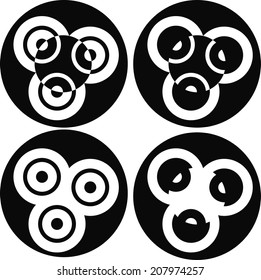 Set of abstract geometrical shape. Vector illustration.