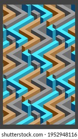 a set abstract geometry poster or 3d isometric pattern, for retro cover and poster. Collection of cool vintage covers. modern colorful compositions background.