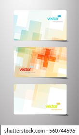 Set of abstract gift cards.