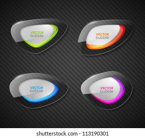 set of abstract glass labels