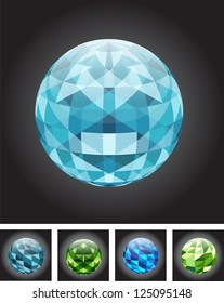 set of abstract globes