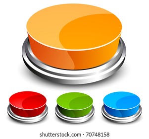 Set of abstract glossy button