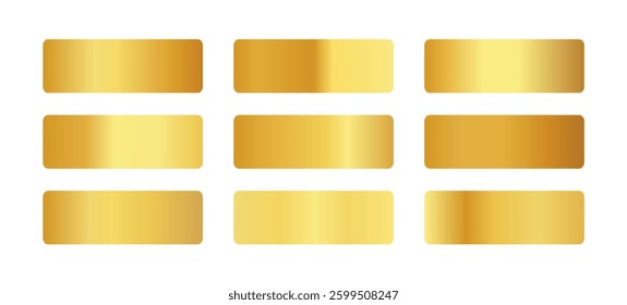 set abstract golden color palette banner