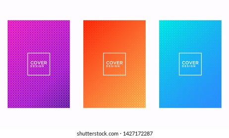 SET ABSTRACT GRADIENT BACKGROUND WITH GEOMETRIC SHAPE MODERN COVER DESIGN VECTOR. GOOD FOR MODERN WALLPAPER ,COVER POSTER DESIGN