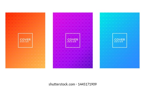 SET ABSTRACT GRADIENT BACKGROUND WITH GEOMETRIC SHAPE MODERN COVER DESIGN VECTOR. GOOD FOR MODERN WALLPAPER ,COVER POSTER DESIGN